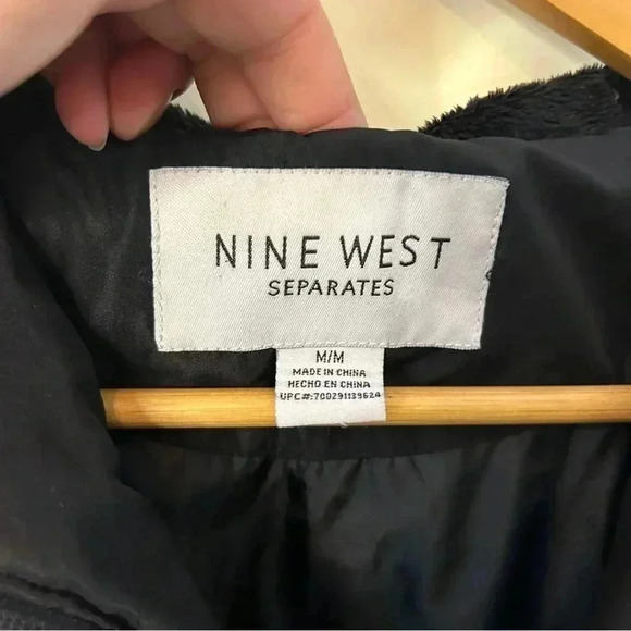 Nine West Full Zip Black Down Filled Puffer Coat - Picture 6 of 6